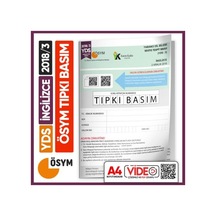 YDS 2018/3 ÖSYM Tıpkı Basım Çıkmış Soru Deneme Kitapçığı Video Çözümlü Türkiye Geneli