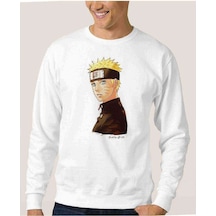 Anime Naruto Kaskashi Hatake Naruto Baskılı Beyaz Erkek Sweat (528473948)