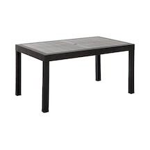 Rattan 90x150 Camsız Antrasit Masa - Bahçe&balkon&teras
