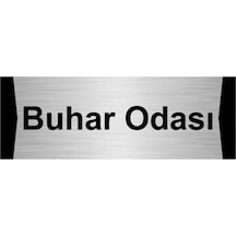 Buhar Odası 10x20cm Gümüş Renk Metal Yönlendirme Levhası