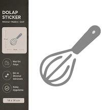 Karıştırıcı Mat Gri Dekoratif Folyo Sticker 14x14 Cm