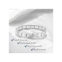 İtalyan Charm Çelik Bileklik Metalik - 717049445 Metalik