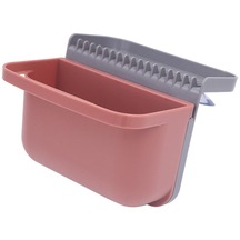 Suntek Plastik Lavabo Drenaj Sepeti Depolama Rafı Filtre Raf Kırmızı Kahverengi