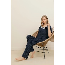 Cossy By Aqua Kadın Siyah Desenli Pijama Takım 21aqu0021683 Renkli