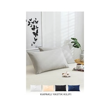 Vionel Home Pamuklu 2'li Yastık Kılıfı 50 x 70 Düz Gri