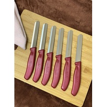 Kapris 6 Adet Sebze Bıçağı Seti Alman Model Kırmızı Slr02
