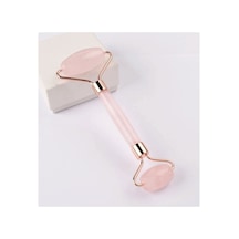 Pembe Kuvars Face Roller Yuz Masaj Tası Karışık