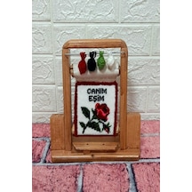 50x Canım Eşim Alttan Tomurcuk Gül Motif Kalemlik