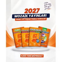 Mozaik Yayınları 2027 5. Sınıf Türkçe + Sosyal Bilgiler + Fen Bilimleri + Paragraf Yeni Müfredat Bağlam Temelli Soru Bankası Seti 4 Kitap