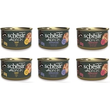 Schesir After Dark Parça Etli 3 Çeşit Karma Kedi Konserve 80 Gr. X 6 Adet