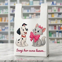 Eczane Hediyelik & Alışveriş Poşeti Sevimli Dostlar Atlet Tipi Bio Poşet 22 x 40 CM 200 Adet
