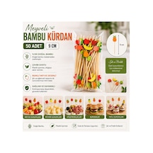Meyveli Bambu Kürdan 9 Cm 50 Adet - 913950442