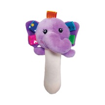 Peluş Çııngıraklı Sıksık Oyuncak Mor Çok Renkli