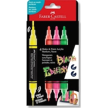 Faber Castell Shake Amp. Paint Markör 4lü Neon Çok Renkli