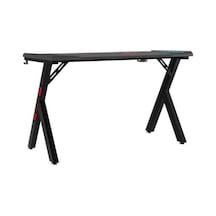 Hawksbill Serisi Rgb Akıcı Işıklı Oyun Masası Boyut: 120-60-72 Cm , 800 300 3 Mm - Fare Altlığı , Siyah