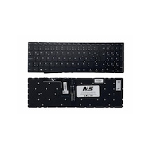 Lenovo İle Uyumlu Ideapad 510-15ıkb, 510-15ısk Notebook Klavye Işıklı Siyah Tr