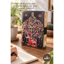 3 Adet Deri Defter 18x13 Cm Boyutlu, Not Defteri Ve Notebook, Cep Tipi Tasarım, Ksk3141 Altın