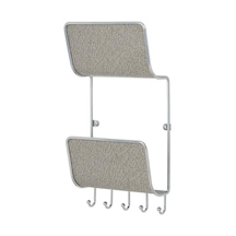 Interdesign Mektupluk,anahtarlık,askılık 2 Katlı Metalik Gri Genel