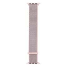 Apple Watch Uyumlu  38mm Kordon Band-03 Serisi Hasır Strap Kayış - Pembe Açık