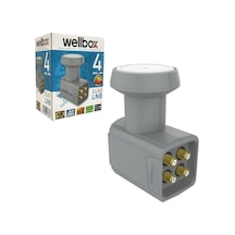 Wellbox WXL-204 Gold 0.1DB 3D 4K Dörtlü LNB (QUAD)