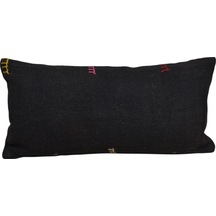 Zehra Abla Halı Yeni El Dokuma Dekoratif Lumbar Kilim Kırlent Yastık Kılıfı 6632 Çok Renkli