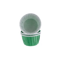 Cupcake Kalıbı Minik Boy Düz Renk 38x30 Mm 100 Adet Yeşil