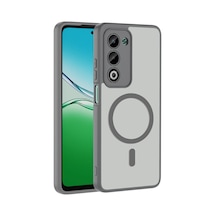 Adige Oppo A5 Kılıf Babetaraç Tutucu Özellikli Silikon Gri