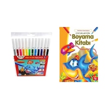 Fatih Keçeli Kalem 12li Ve Farklı Boyama Kitabı 1 Er Adet 2 Li Set