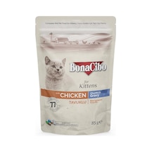 BonaCibo Tavuk Etli Pouch Yavru Kedi Maması 85 G