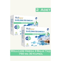 Wellcare Omega 3 Balık Yağı 750 Mg 2 x 30 Kapsül