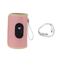 Suntek Taşınabilir Şişe Isıtıcı Süt Anne Sütü Pembe