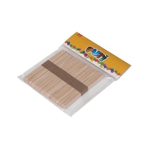 Puti Ahşap Küçük Dar Dil Çubuğu Natural 50 Li 4599