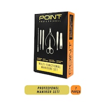 Point Profesyonel Çantalı 7 Parça Çok Amaçlı Manikür El Ayak Yüz Tırnak Bakım Seti