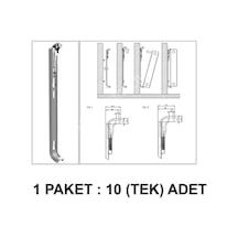Yaylı Radyatör Konsolu - 60 Cm Yükseklik Panel İçin Montaj Askısı 1 Adet Paket 10 Li