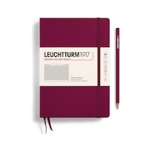 Leuchtturm1917 Not Defteri Orta Boy A5 , Sert Kapak, 251 Numaralandırılmış Sayfa, Kareli, Liman Kırmızısı Kırmızı Leuchtturm1917 Not Defteri Orta Boy A5 , Sert Kapak, 251 Numaralandırılmış Sayfa, Kareli, Liman Kırmızısı Kırmızı
