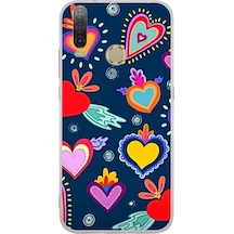 General Mobile Gm 10 İle Uyumlu Retro Color 3 Kamera Korumalı Şeffaf Kılıf Şeffaf