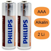 Philips Alkaline Aaa İnce Kalem Pil Kartela Lr03a12s/10 2 Li