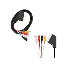 Powermaster Scart 4rca 1.2 Metre 8mm Gold Kablo