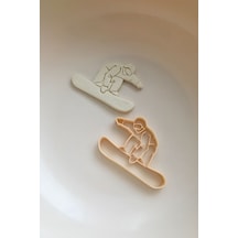 Kayak Kurabiye Kalıbı, Kesici, Şekillendirici Beyaz