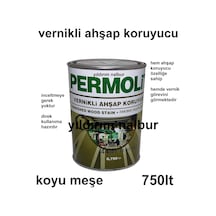 Vernikli Ahşap Koruyucu Koyu Meşe Renk Vernik 0.75Lt Vernikli