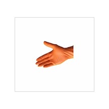 Nitril Eldiven Yüksek Dayanıklı Perfecttech Turuncu No:9 25 Adet