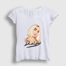 Presmono Kadın Blonde Dua Lipa T-Shirt