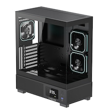 Fazeon F15 750w 80+ 3x120mm Lcd Ekranlı Argb Fanlı Bilgisayar Oyuncu Kasası