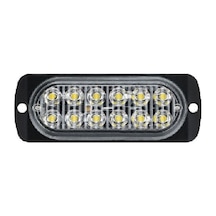 Animasyonlu Lamba Mercekli Cam 12 Led'li 115mm 12v-24v Beyaz - Fr