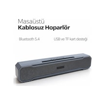 Metal Izgara Ön Yüzeyli Uzun Gövdeli Usb Destekli Kablosuz Masaüstü Hoparlör Najmaddin