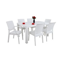 Luna Elit 90x150 Rattan 2 Elit Koltuk 4 Elit Sandalye Masa Takımı Beyaz