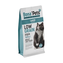 Bona Pets Premium Düşük Tahıllı Kuzulu Kedi Maması 10 KG