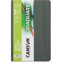 Canson Graduate Sert Kapaklı Çizim Defteri 160gr 14x21,6 104 Sayfa / 52 Yaprak