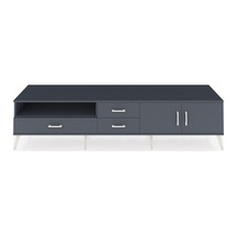 Hyperion Tv Ünitesi 2 Raflı 3 Çekmeceli 2 Kapaklı 220x44x51 Antrasit-antrasit Antrasıt/antrasıt - Antrasıt