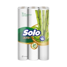 Solo Bambu Kağıt Havlu 12'li Paket - 2 Katlı Dayanıklı Havlu Kağıt 4'li Avantaj Paketi - 4 Adet Tarı